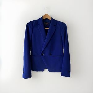 Buckley Tailors Blazer Jacket Womens 0 Dark Navy Blue Double Breasted